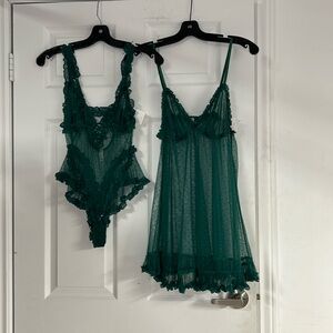 Free People Teddy and Slip Set